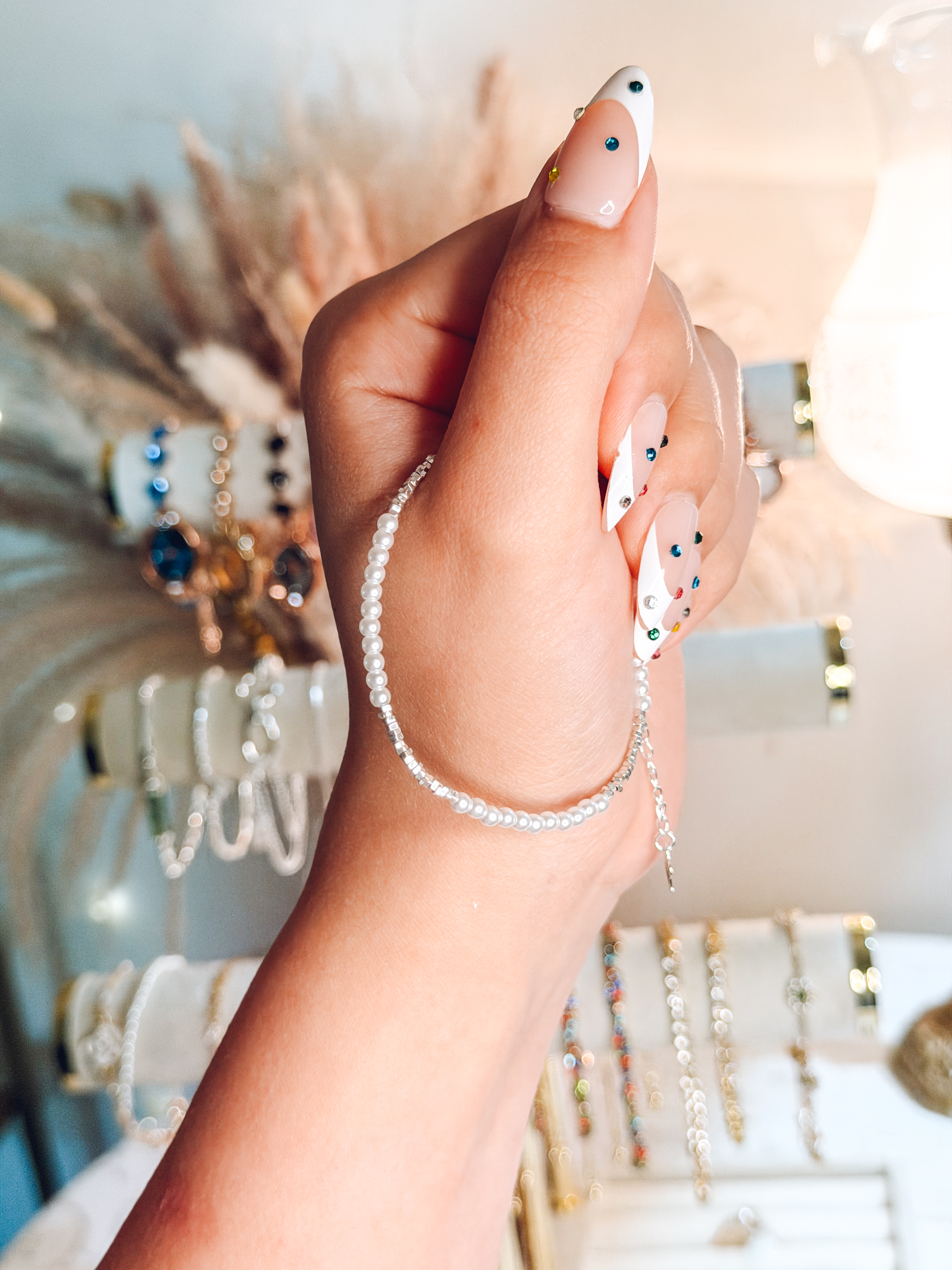 Seed Bead Pearl Bracelet