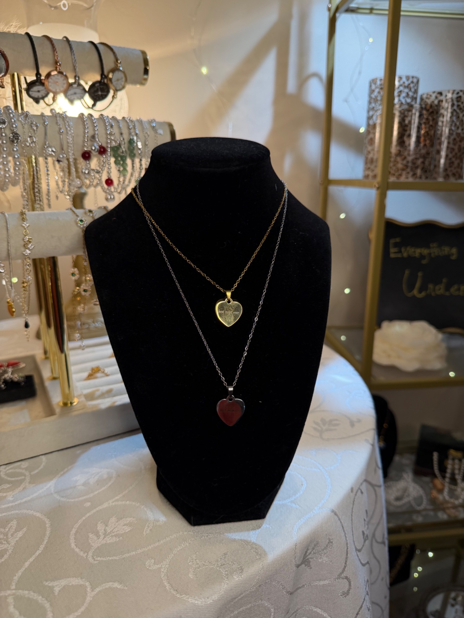"Best Mom Ever" Engraved Heart Necklace