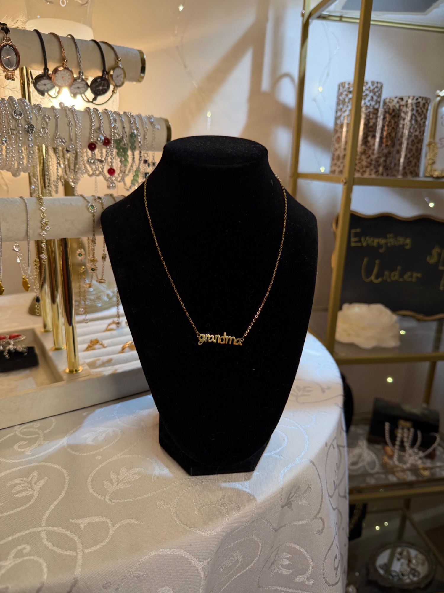 Gold "Grandma" Necklace