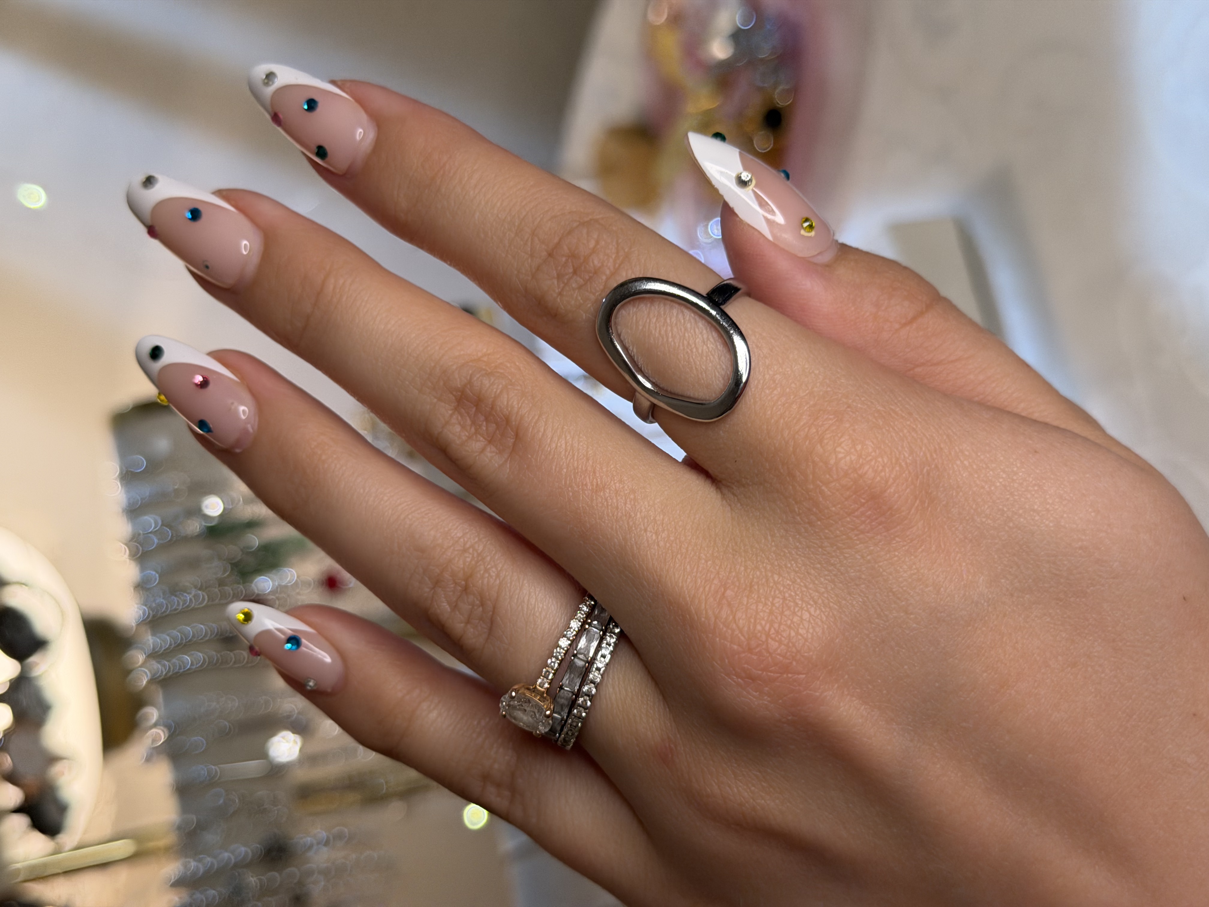Textured Oval Adjustable Ring